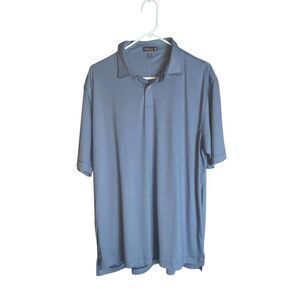 Peter Millar Summer Comfort Polo Shirt XL Blue Striped Performance Golf Mens